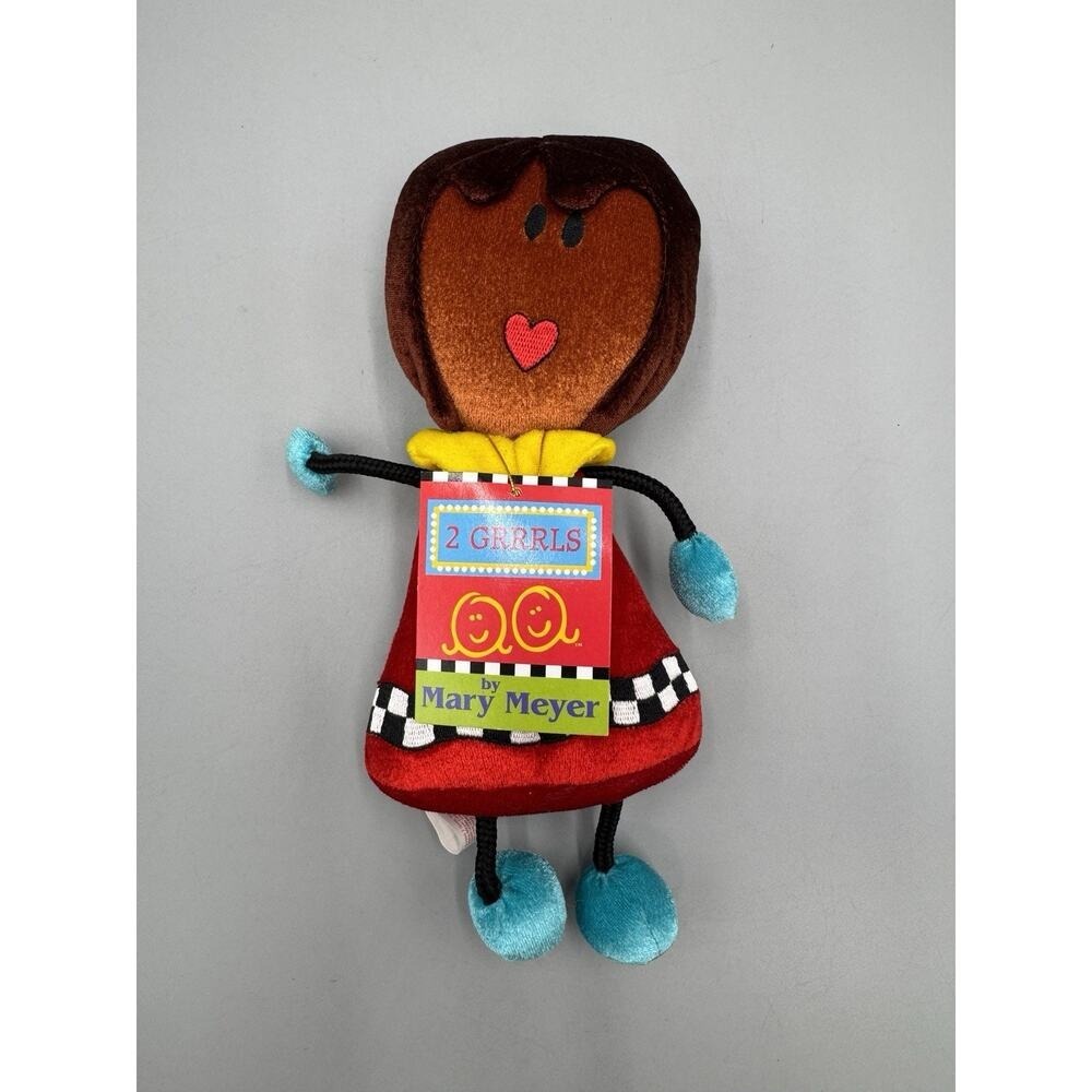 Mary Meyer 2 GRRRLS Roxy Plush You Go Girl Brown Hair & Skin 8" Stuffed Doll